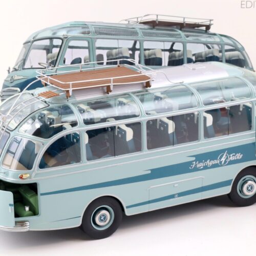 1:18 Schuco Setra S6 Reisebus "Kraichgau Falke" 1956 blue 450034900
