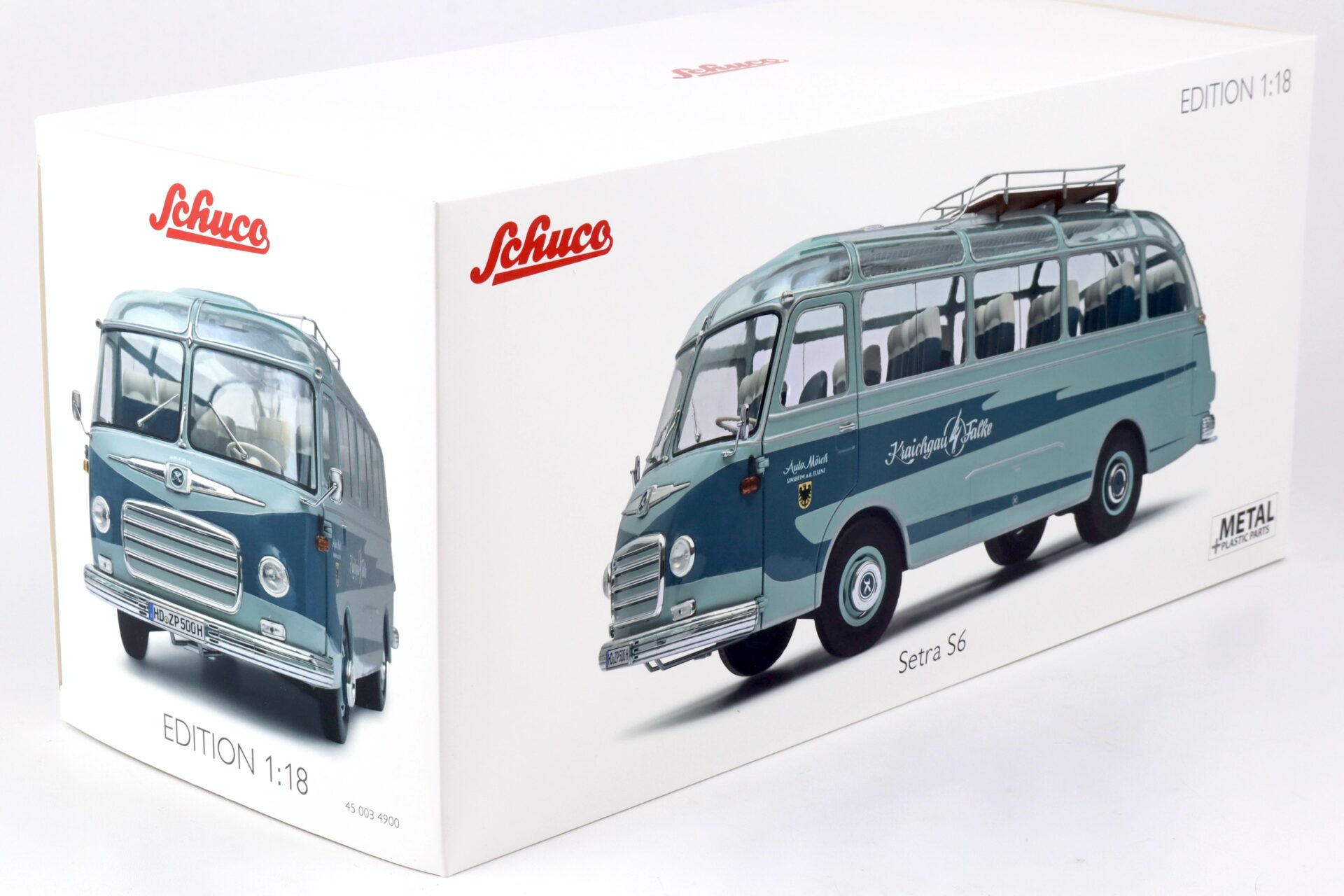 1:18 Schuco Setra S6 Reisebus "Kraichgau Falke" 1956 blue 450034900