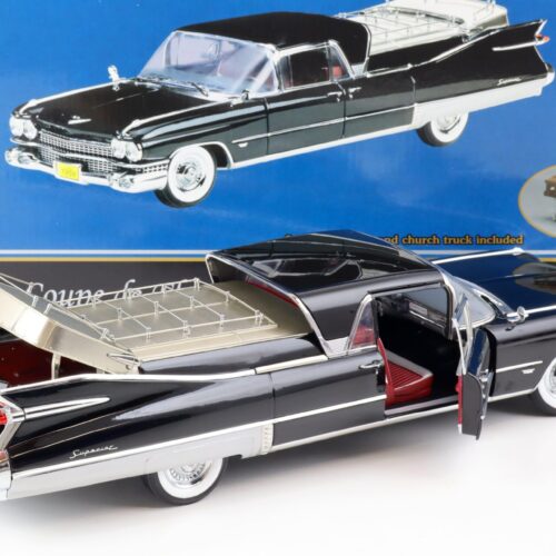 1:18 Sunset Coach Precision 1959 Cadillac Superior HEARSE Coupe de Fleur black - Image 4