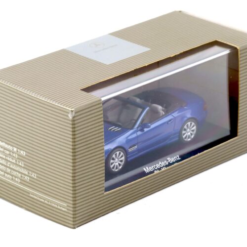 1:43 Minichamps Mercedes SL Convertible R230 Facelift Jaspis blue DEALER VERSION
