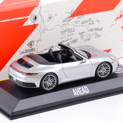1:43 Minichamps Porsche 911 (992) Carrera Cabriolet AHEAD GT-silver WAP DEALER