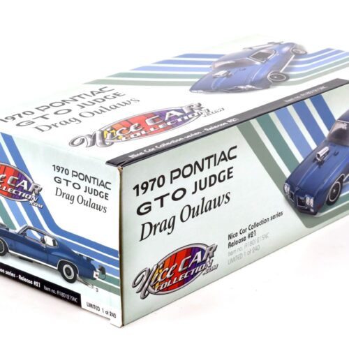 1:18 ACME 1970 Pontiac GTO JUDGE Drag Outlaws blue metallic *NICE CAR EDITION*
