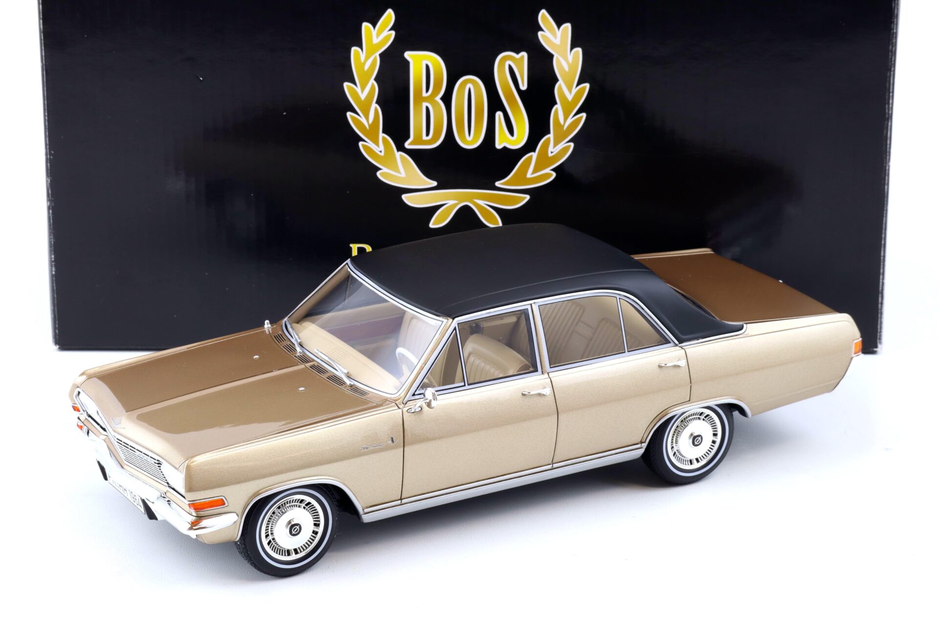 ID 87345 orig 1.jpg 1:18 BOS-Models Opel Diplomat A Limousine 1964 gold metallic/ black BOS027