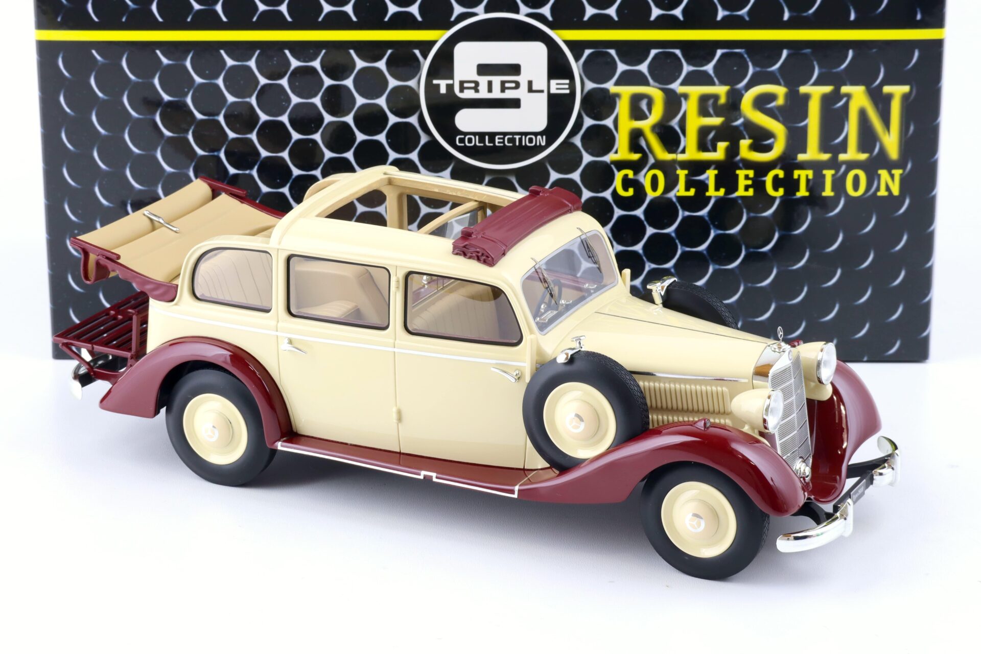 1:18 Triple9 Resin Mercedes 260D Pullman Landaulet 1936 fully open beige/ red