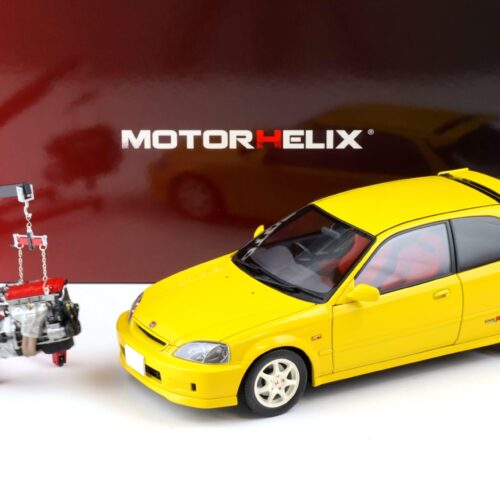 1:18 Motorhelix Honda Civic Type R (EK9) Sunlight yellow + engine Diecast
