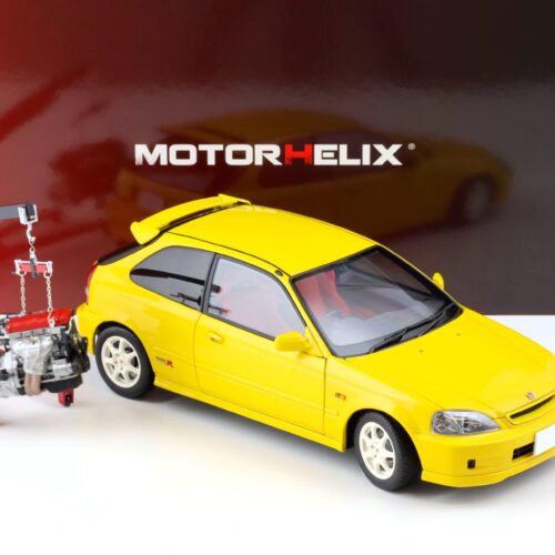 1:18 Motorhelix Honda Civic Type R (EK9) Sunlight yellow + engine Diecast