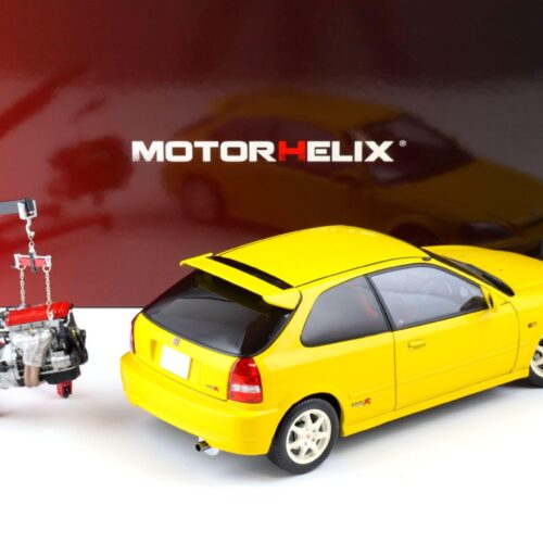 1:18 Motorhelix Honda Civic Type R (EK9) Sunlight yellow + engine Diecast