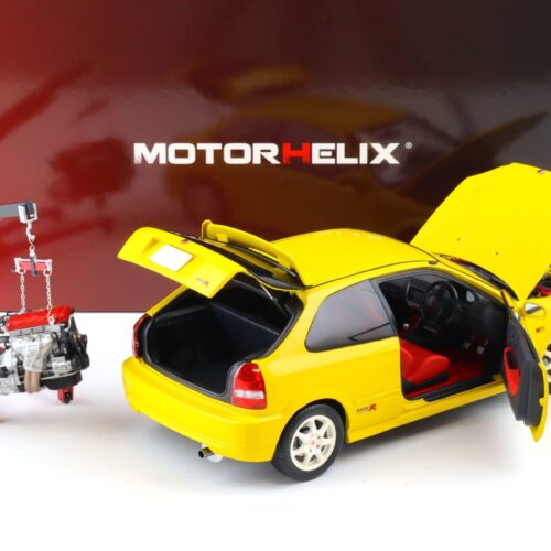 1:18 Motorhelix Honda Civic Type R (EK9) Sunlight yellow + engine Diecast