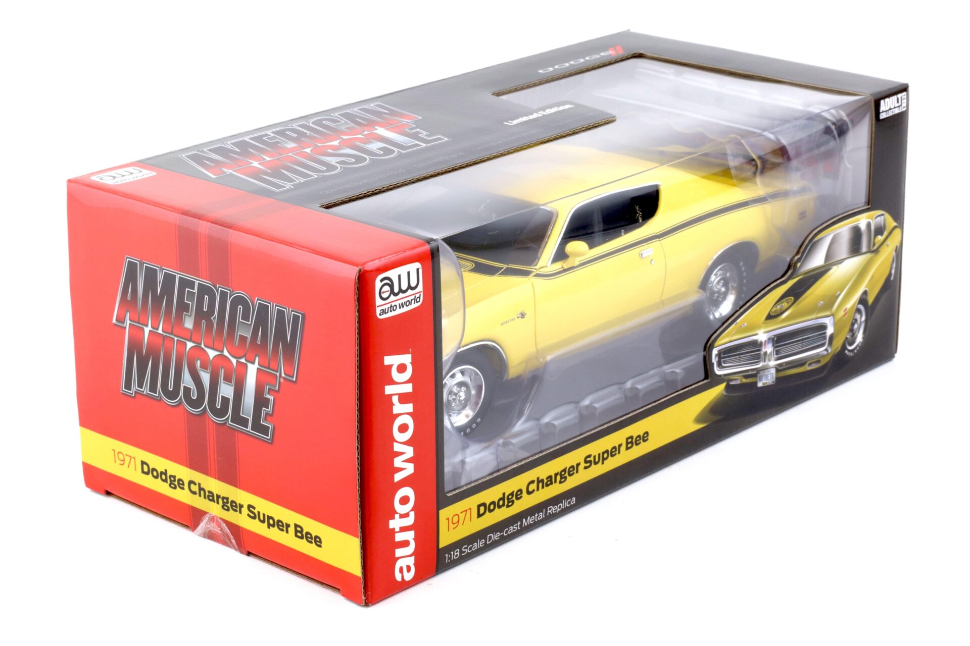 1:18 Auto World 1971 Dodge Charger Super Bee Fy1 Top Banana yellow
