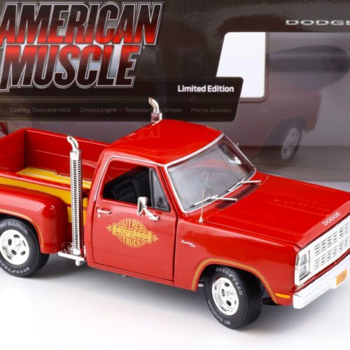 1:18 Auto World 1979 Dodge Utility Pickup LiÂ´l Red Express Truck red