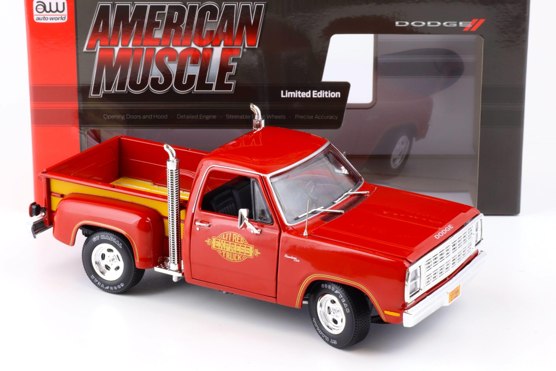 1:18 Auto World 1979 Dodge Utility Pickup LiÂ´l Red Express Truck red