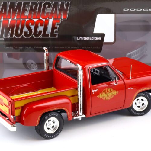 1:18 Auto World 1979 Dodge Utility Pickup LiÂ´l Red Express Truck red