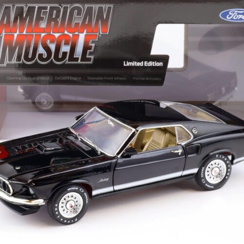 1:18 Auto World 1969 Ford Mustang GT 2+2 Coupe Raven black