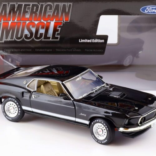 1:18 Auto World 1969 Ford Mustang GT 2+2 Coupe Raven black