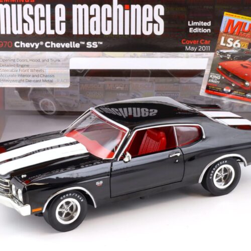 1:18 Auto World 1970 Chevrolet Chevelle SS 454 Coupe Hemmings Tuxedo black