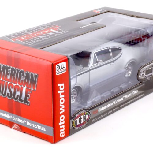 1:18 Auto World 1968 Oldsmobile Cutlass Hurst/ Olds 2-Door MCACN Peruvian silver