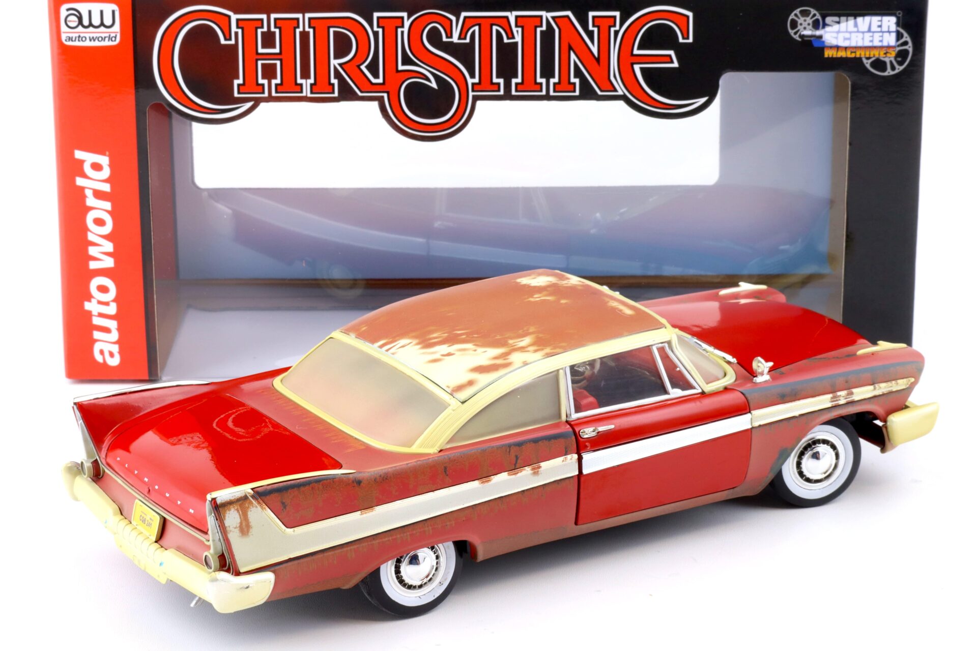 1:18 Auto World 1958 Plymouth Fury CHRISTINE Dirty Version Partially Restored