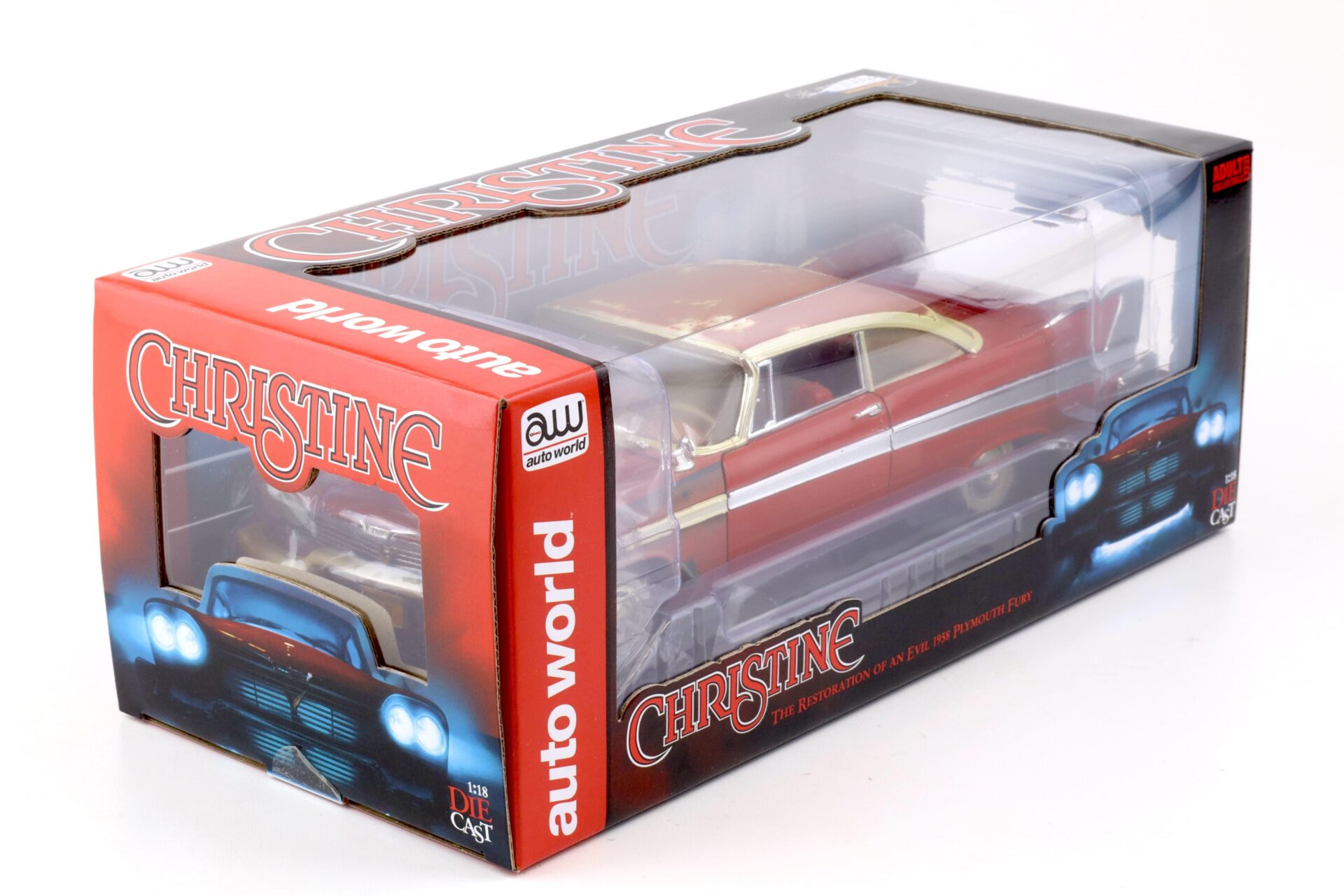 1:18 Auto World 1958 Plymouth Fury CHRISTINE Dirty Version Partially Restored