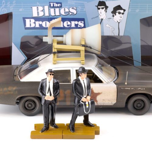 1:18 Auto World 1974 Dodge Monaco Bluesmobile with Loud Speaker Blues Brothers + Figures