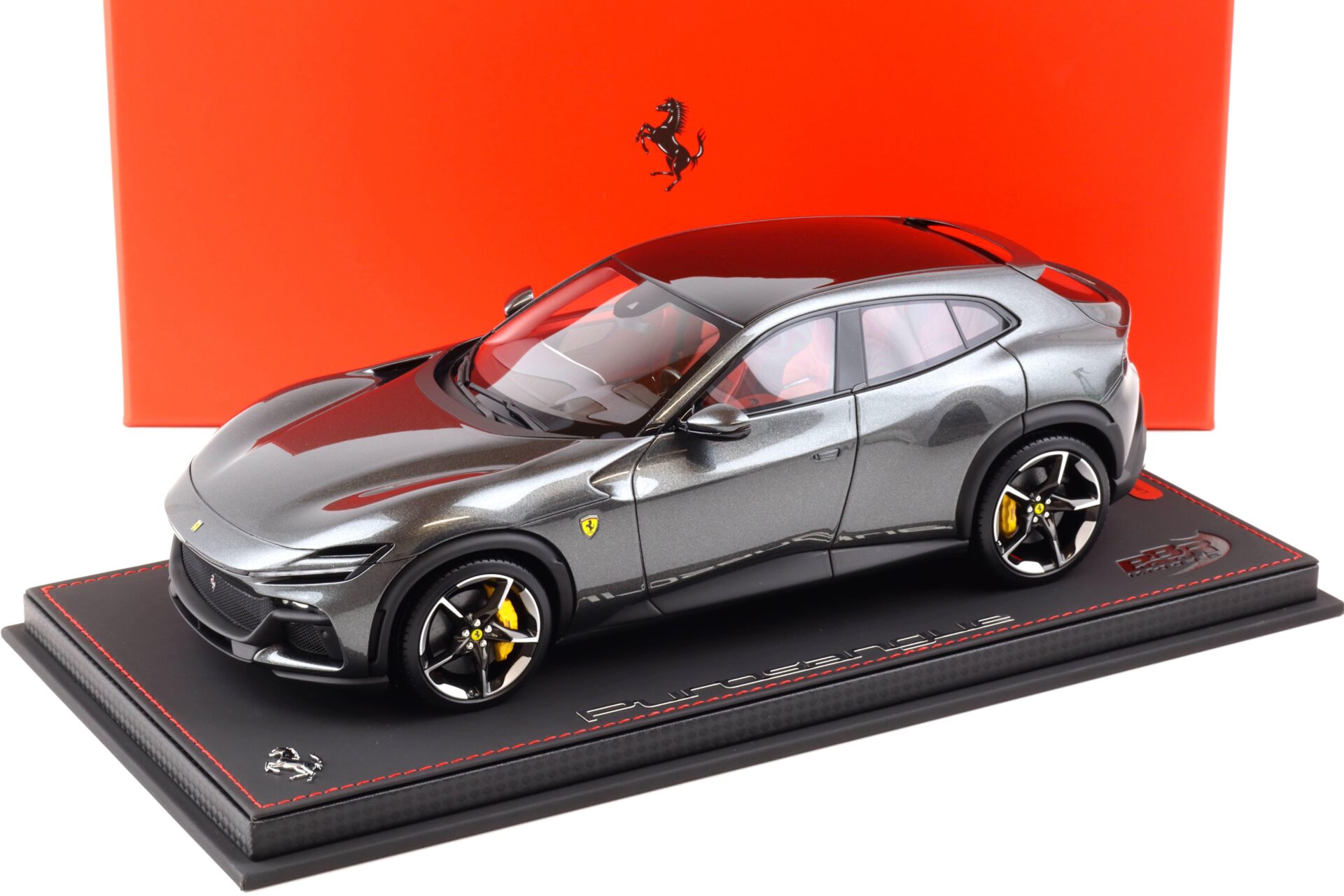 1:18 BBR Ferrari Purosangue Grigio Silverstone metallic/ red interior - Limited 100 pcs.