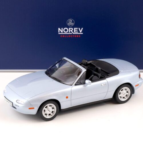 1:18 Norev Mazda MX-5 Roadster 1991 silver metallic with Hardtop