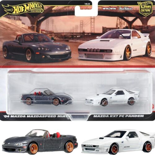 1:64 Hot Wheels 2024 Premium 2-Pack Mazda Miata + Mazda RX7 FC Pandem 979L