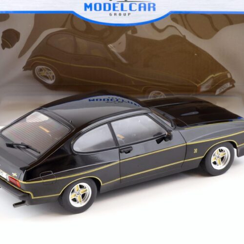 1:18 MCG Ford Capri MK II X-Pack black/ gold stripes LHD 1975