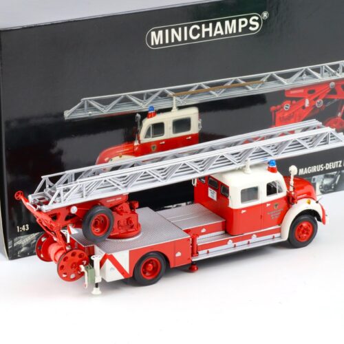 1:43 Minichamps Magirus-Deutz Merkur DL30 Drehleiter Feuerwehr Dortmund red/white