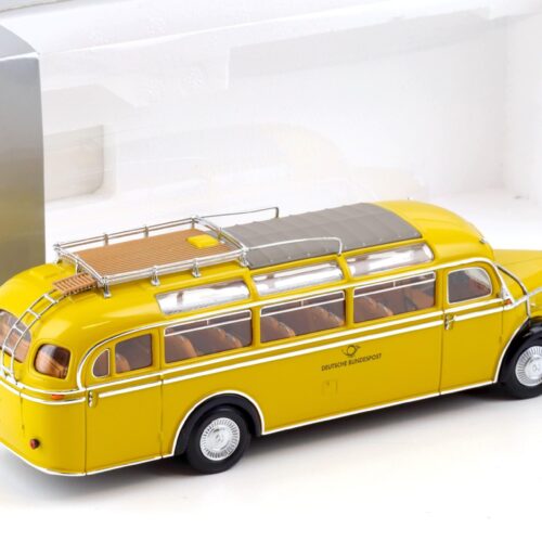 1:43 Minichamps Mercedes O 3500 BUS yellow Deutsch Bundespost DEALER VERSION