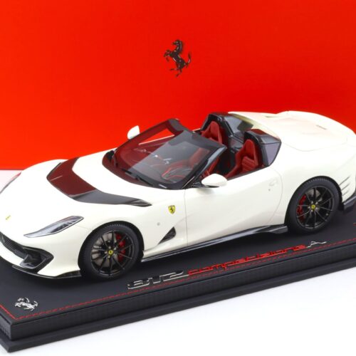 1:18 BBR Ferrari 812 Competizione A Avus white/ red interior - with Showcase - Limited 24 pcs.