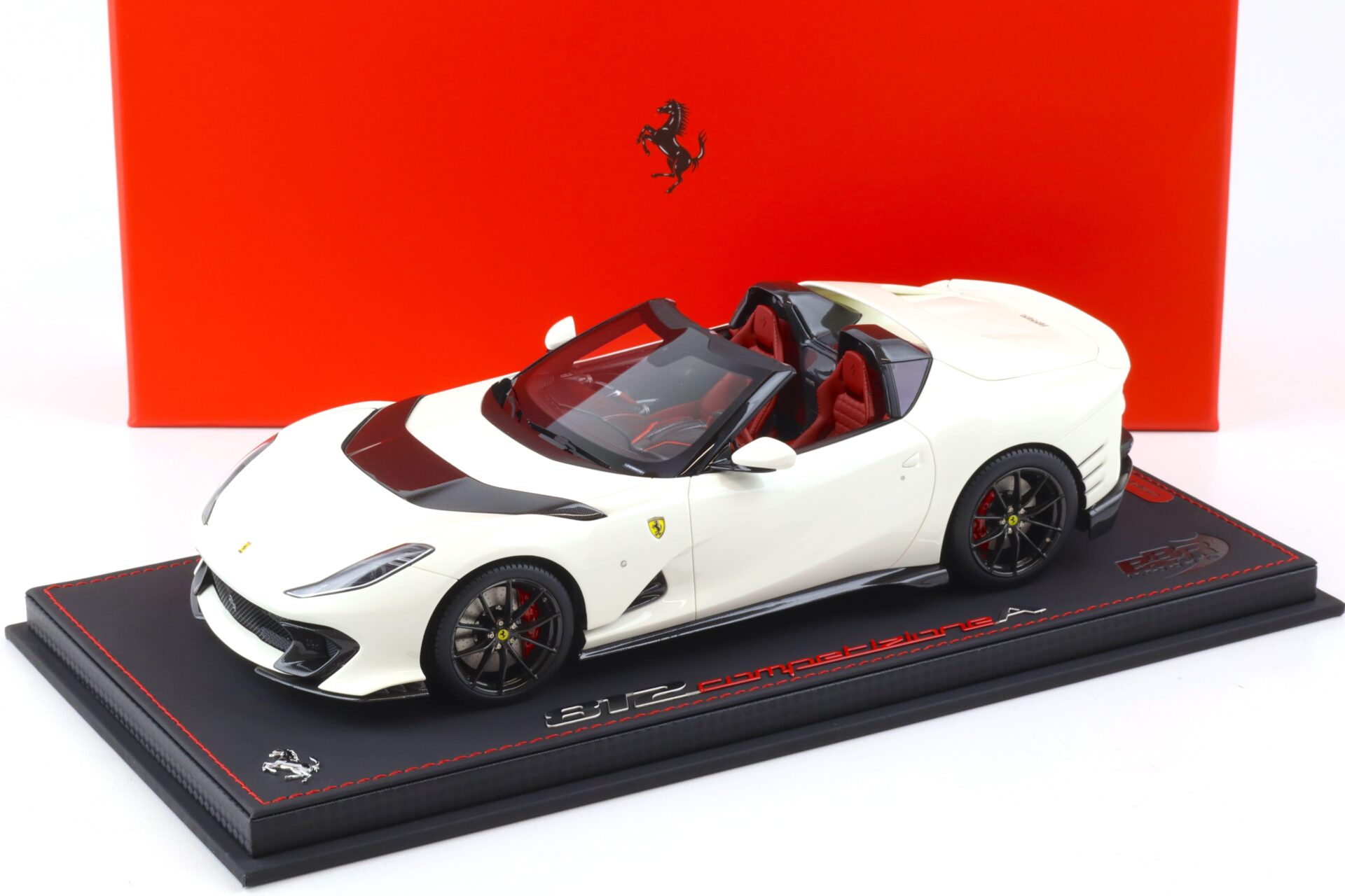 1:18 BBR Ferrari 812 Competizione A Avus white/ red interior - with Showcase - Limited 24 pcs.
