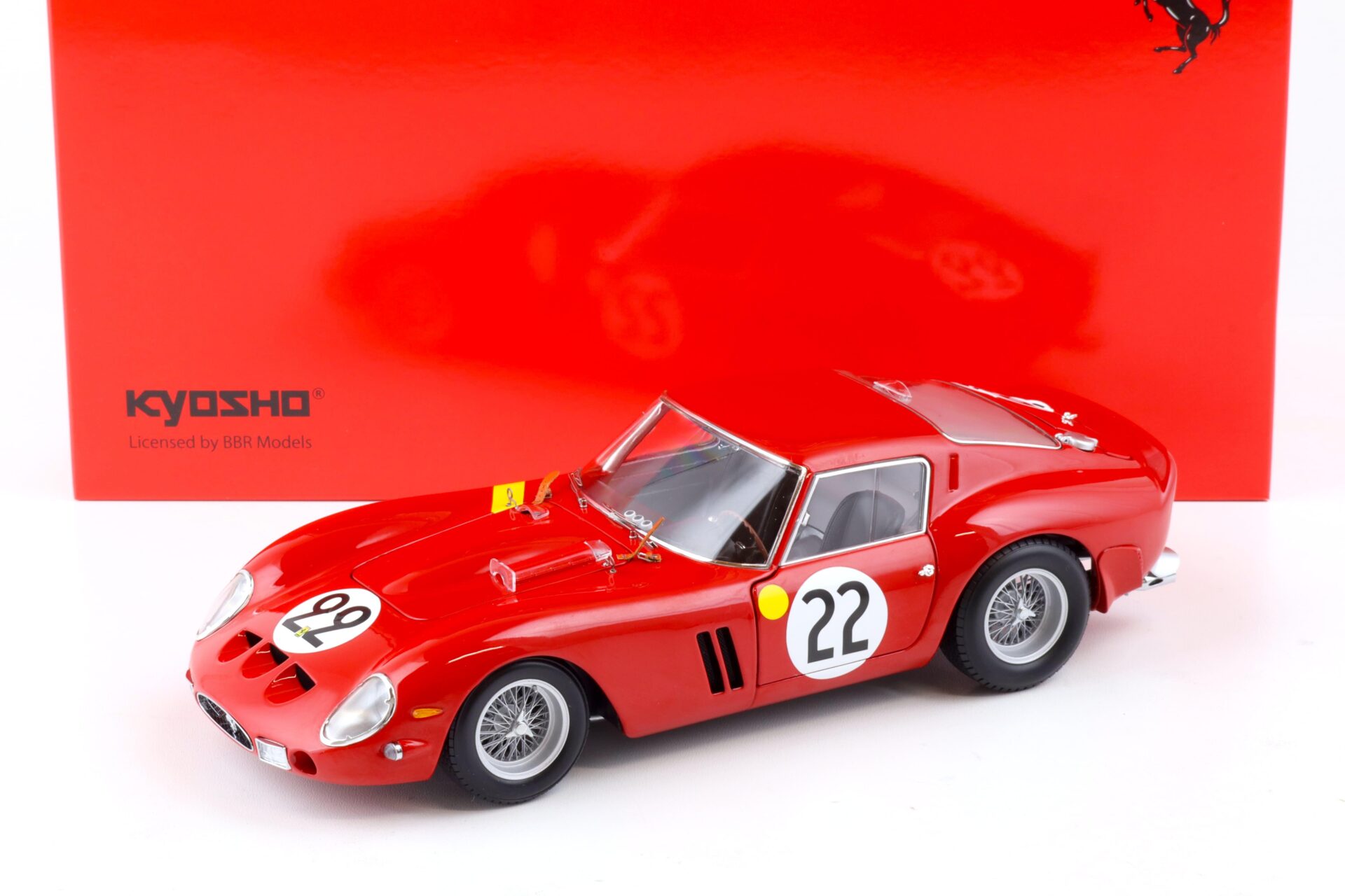 1:18 Kyosho Ferrari 250 GTO 1962 Le Mans #22 Dernier/Beurlys red 08438B