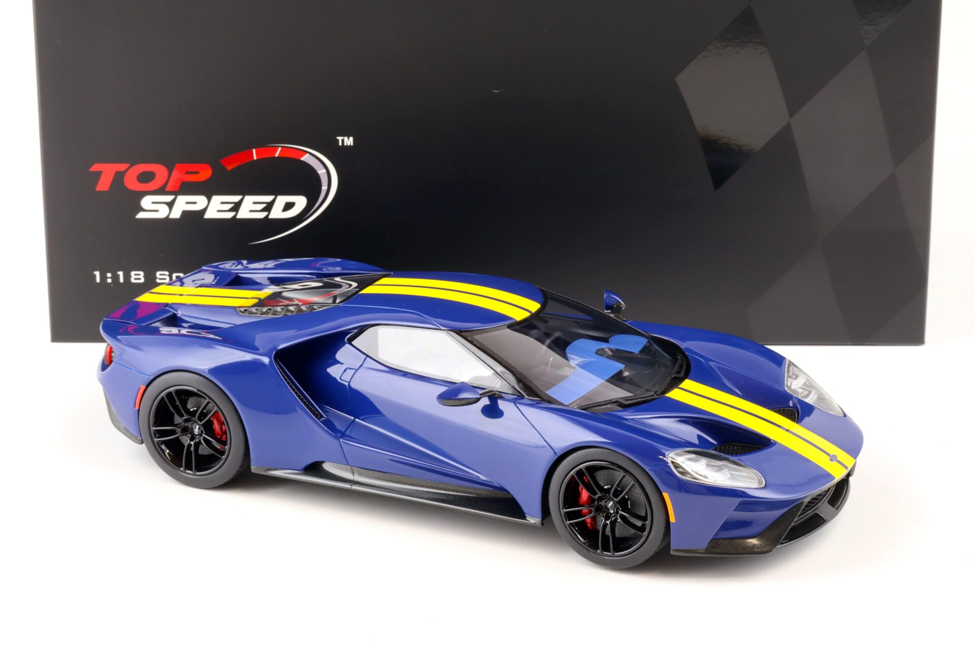 1:18 Top Speed Ford GT Coupe SUNOCO blue/ yellow stripes TS0305