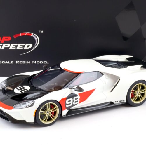 1:18 Top Speed Ford GT Coupe 2021 Heritage Edition #98 white/ black TS0317