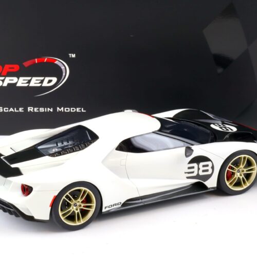 1:18 Top Speed Ford GT Coupe 2021 Heritage Edition #98 white/ black TS0317