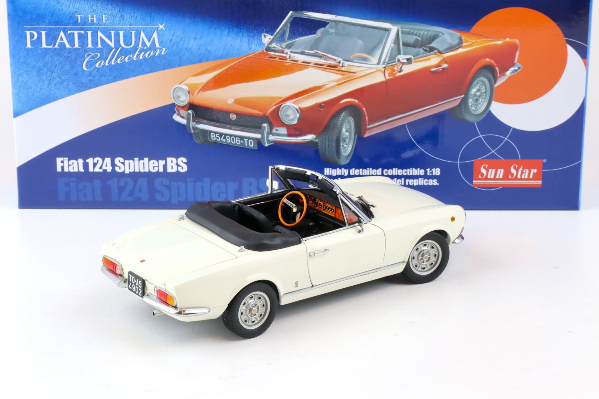 1:18 Sun Star 1967 Fiat 124 Spider AS Bianco white 4902