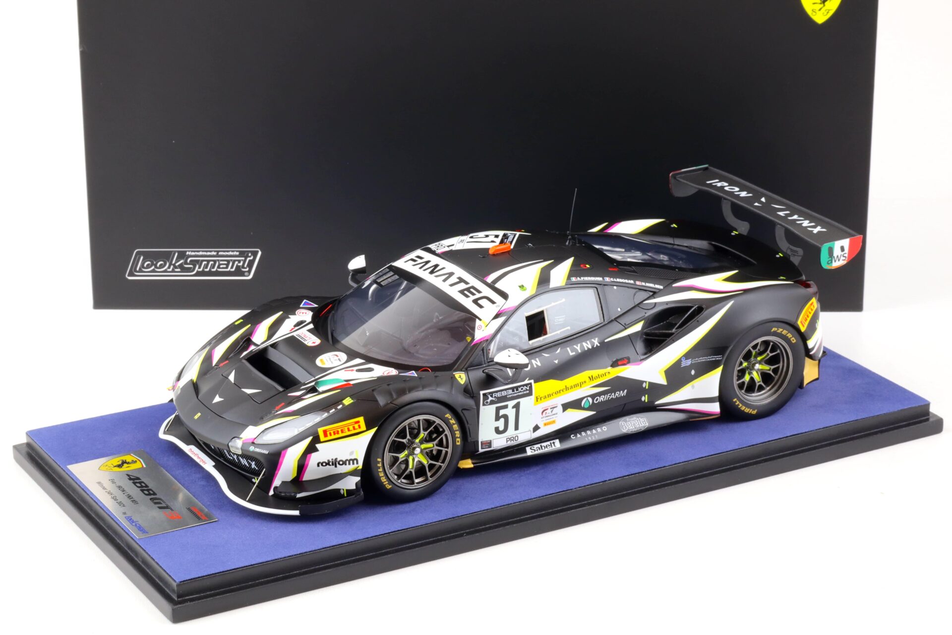 ID 88142 orig.jpg 1:18 LookSmart Ferrari 488 GT3 EVO #51 IRON LYNX Winner 24h Spa 2021 LS18RC015