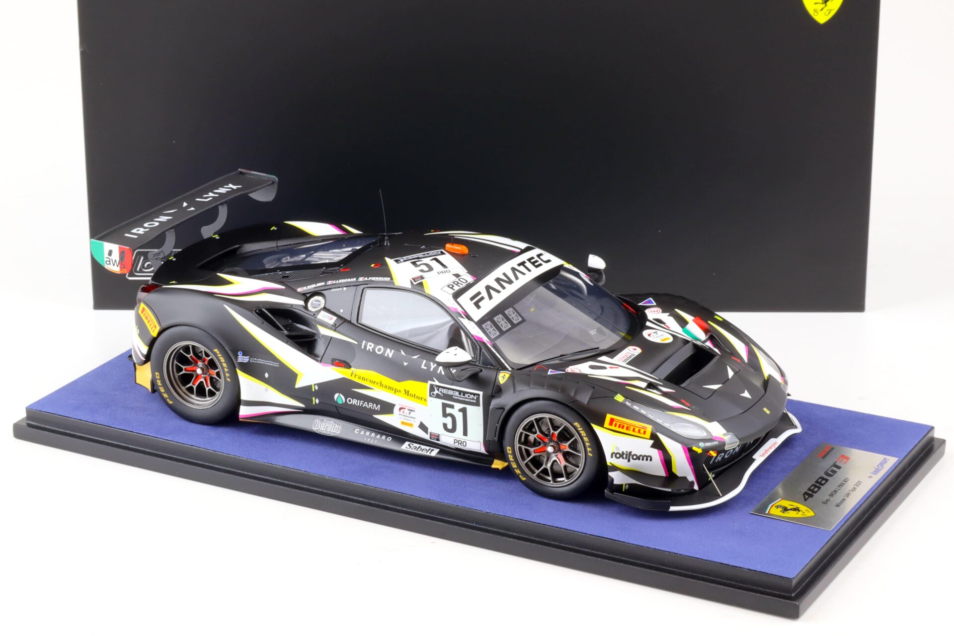 1:18 LookSmart Ferrari 488 GT3 EVO #51 IRON LYNX Winner 24h Spa 2021 LS18RC015