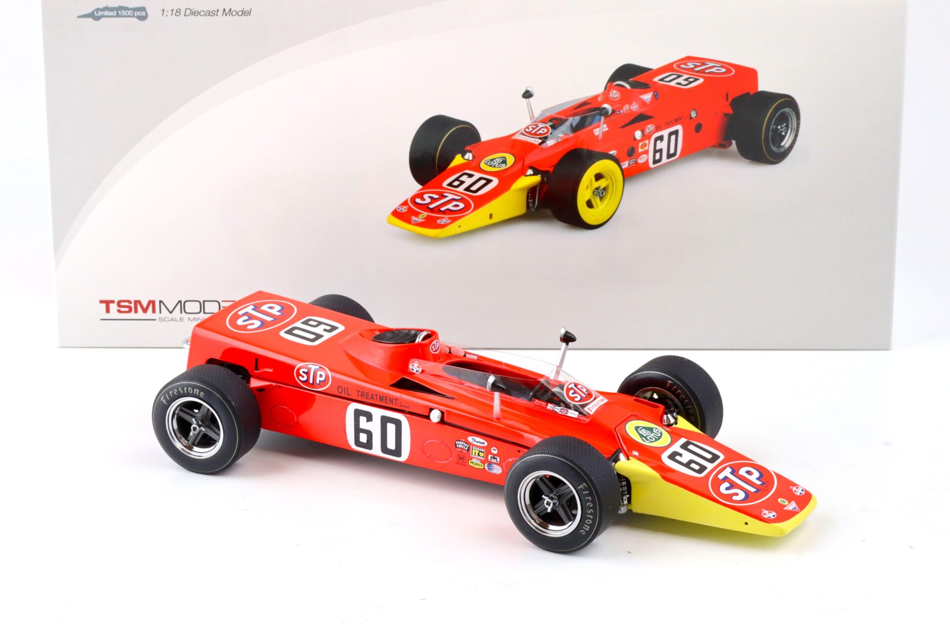 1:18 TSM Model 1968 Team Lotus Type 56 Indy 500 J.Leonard #60 Die-Cast