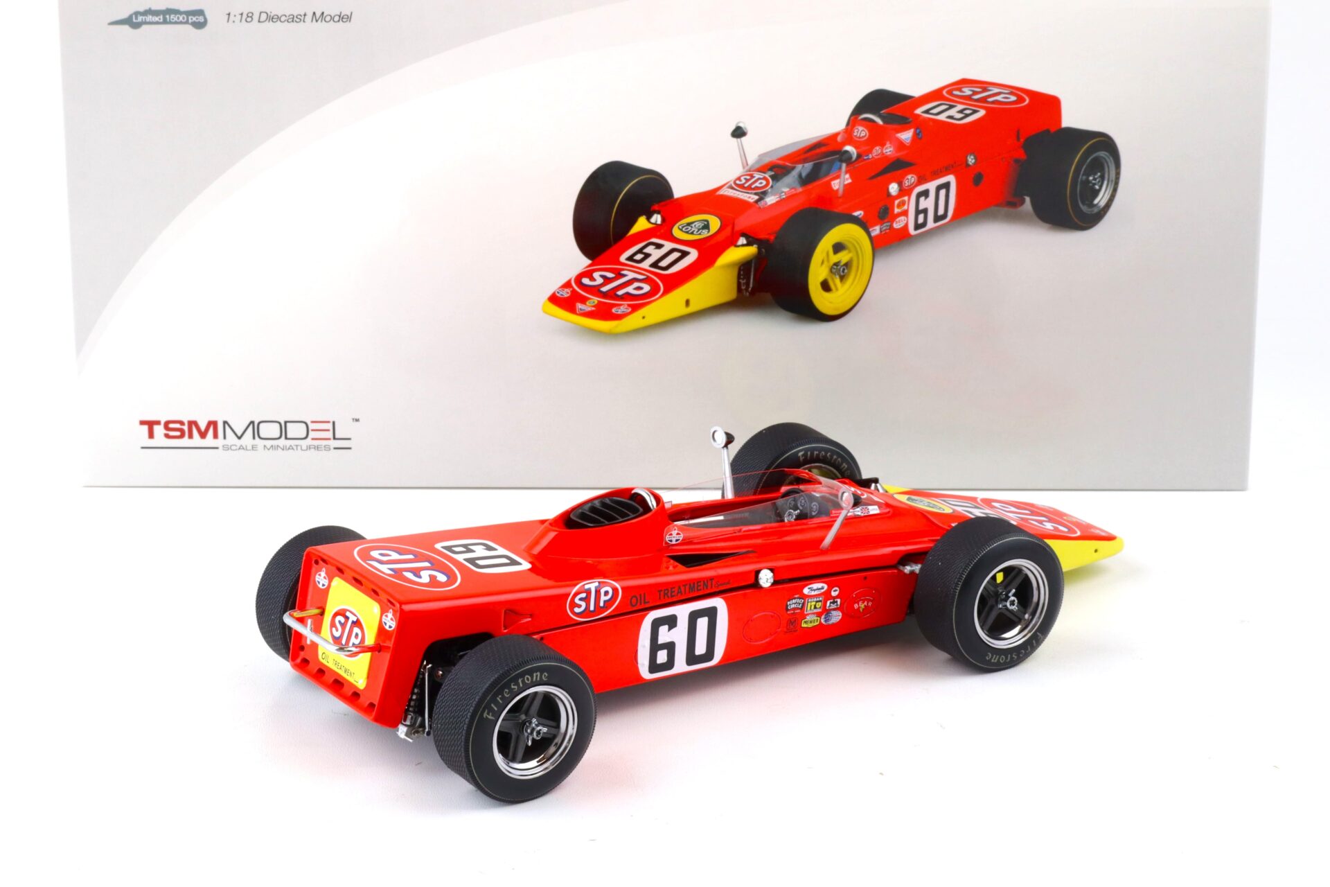1:18 TSM Model 1968 Team Lotus Type 56 Indy 500 J.Leonard #60 Die-Cast