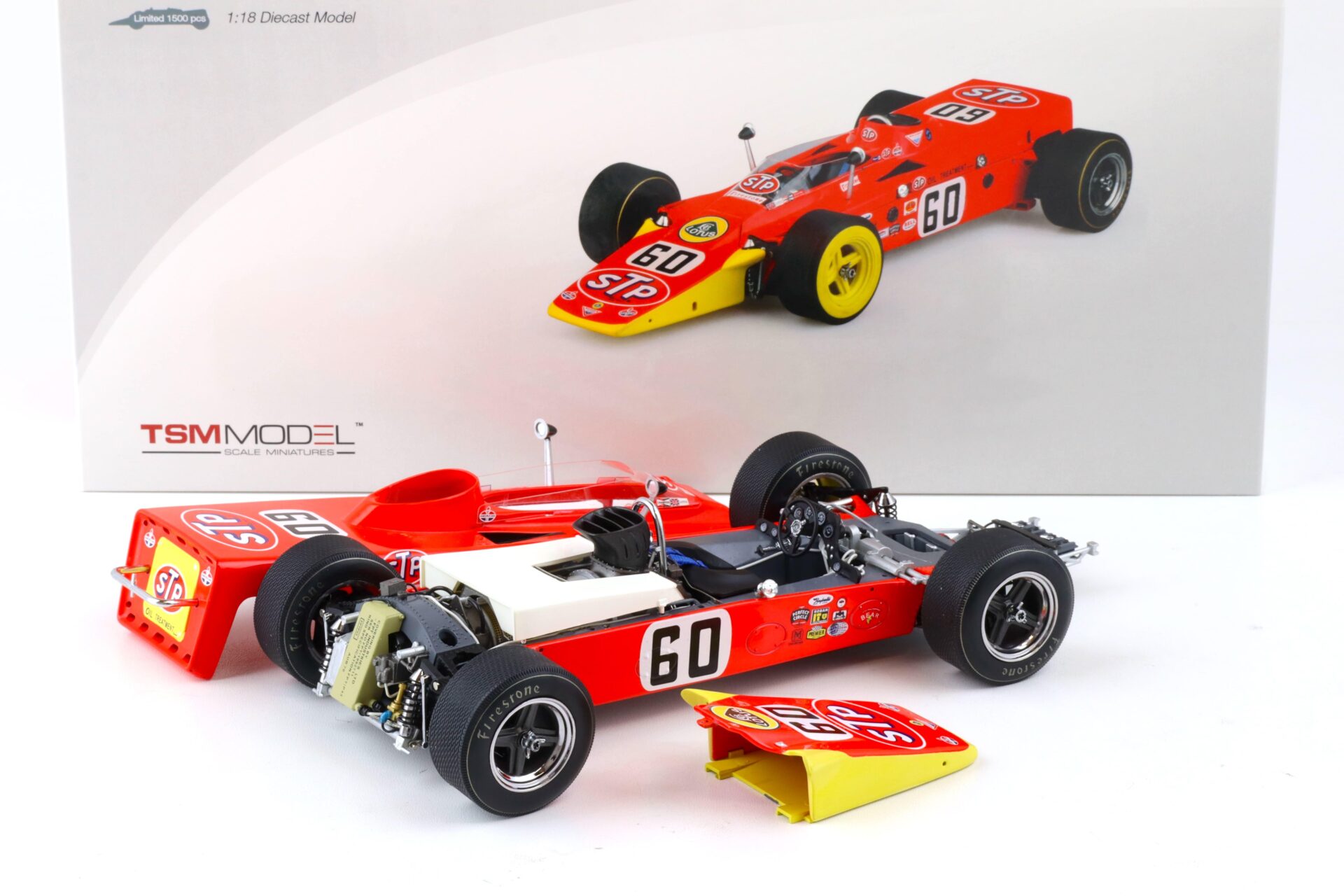 1:18 TSM Model 1968 Team Lotus Type 56 Indy 500 J.Leonard #60 Die-Cast
