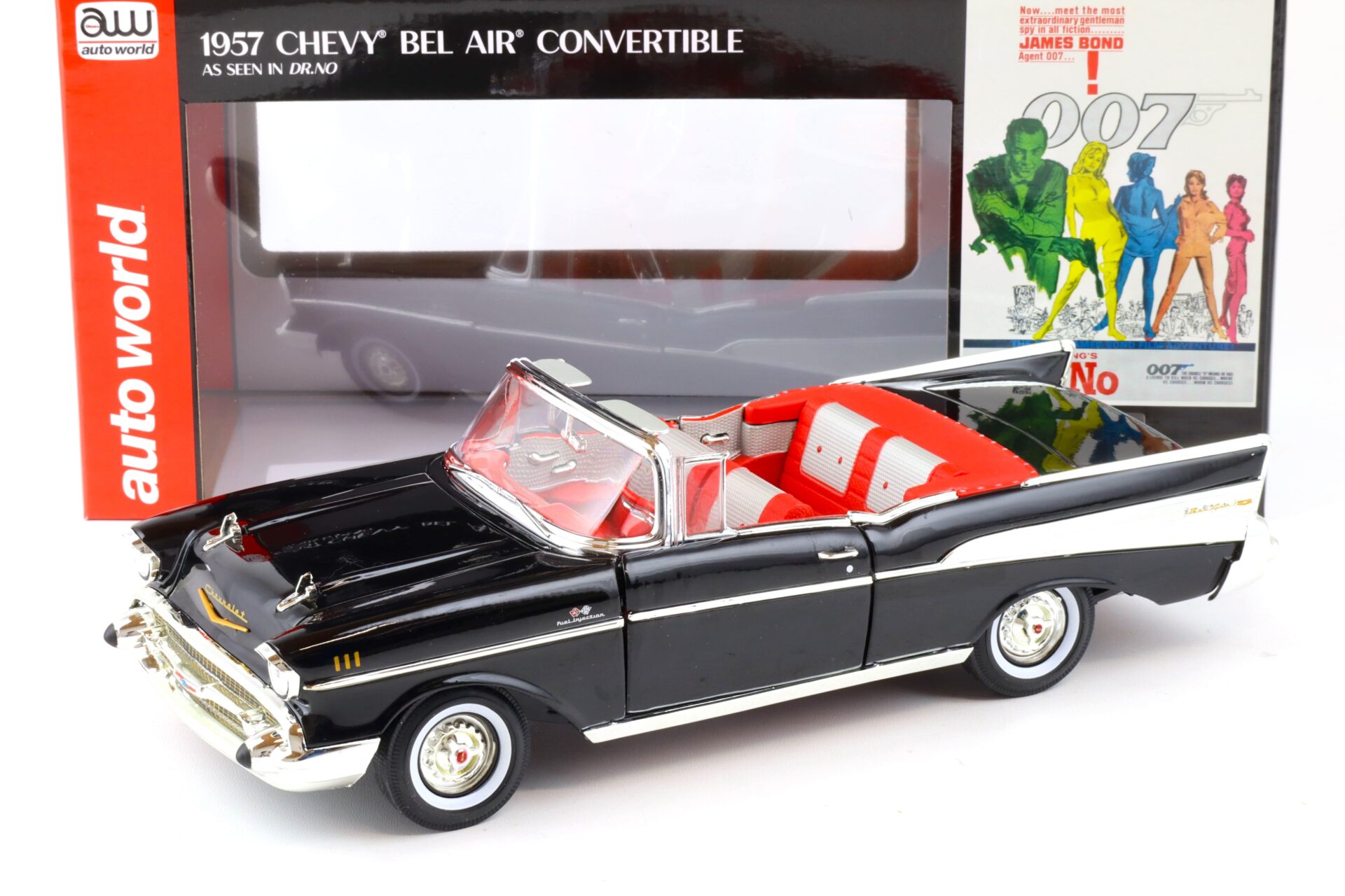1:18 Auto World 1957 Chevrolet Bel Air Convertible black James Bond 007 DR. NO