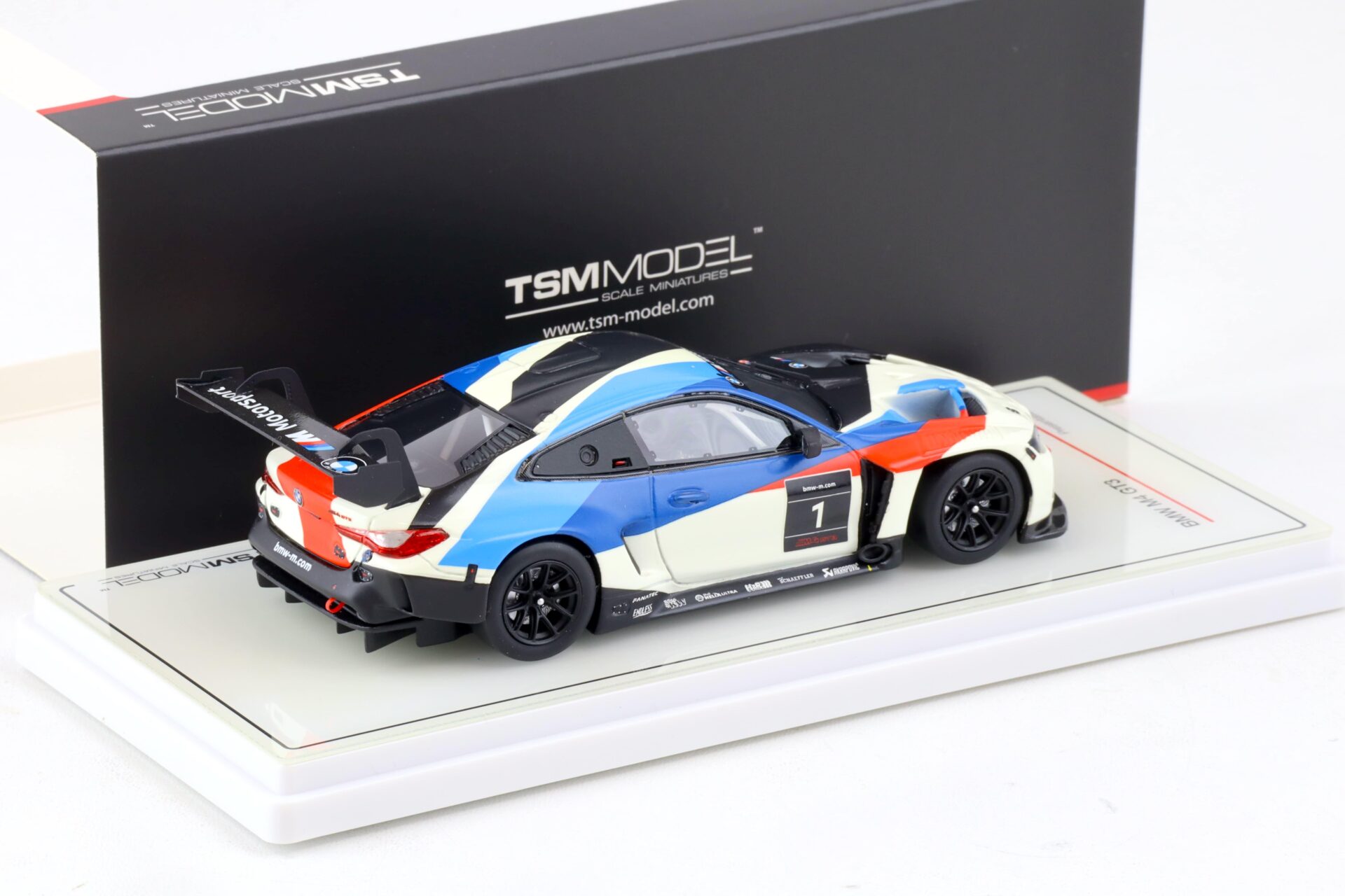 1:43 TSM Model BMW M4 GT3 Presentation #1 white/ black/ red TSM430578