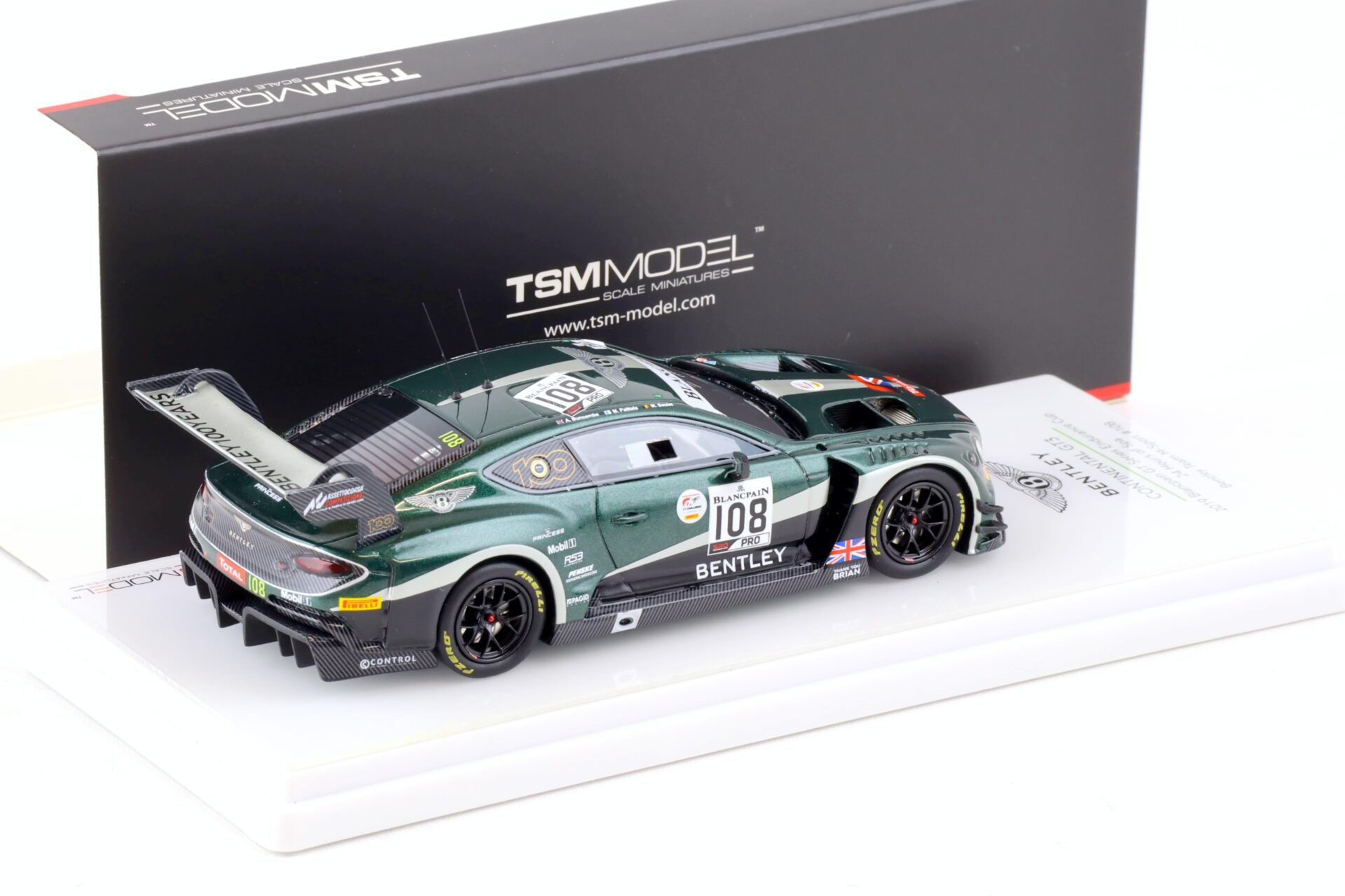 1:43 TSM Model Bentley Continental GT3 #108 M-Sport 2019 Total 24h of SPA TSM430490