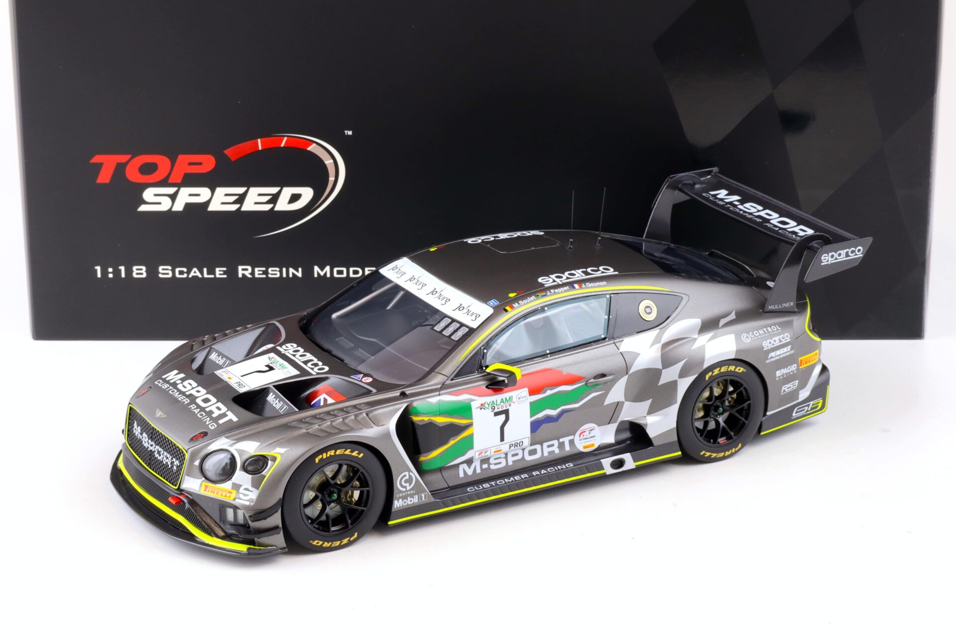1:18 Top Speed Bentley Continental GT3 #7 Kyalami 9h. 2020 Bentley M-Sport TS0343