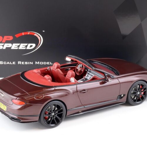 1:18 Top Speed Bentley Continental GT Convertible Cricket Ball dark red TS0292