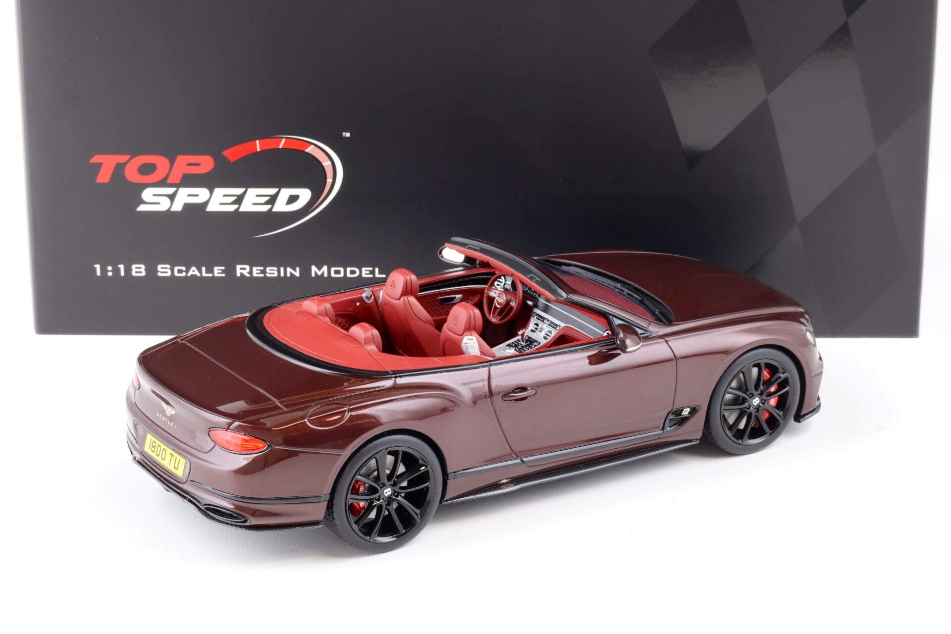 1:18 Top Speed Bentley Continental GT Convertible Cricket Ball dark red TS0292