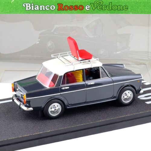 1:18 CLC Models Fiat 1100D with Mimmo figure Carlo Verdone 1981 white 78546