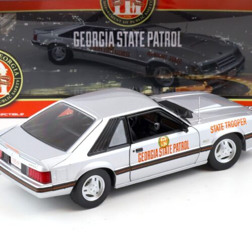 1:18 Greenlight 1982 Ford Mustang GT 5.0 Coupe SSP Georgia State Patrol State Trooper