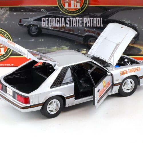 1:18 Greenlight 1982 Ford Mustang GT 5.0 Coupe SSP Georgia State Patrol State Trooper